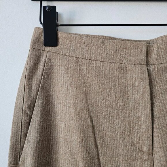NWT PIAZZA SEMPIONE Brown Wool Flannel Straight Judy Pants 40/6 - Picture 2 of 7